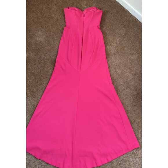 BCBG MaxAzria 'Surrey' ~ Pink Crepe Strapless Bustier Formal Gown 4 - Picture 10 of 16